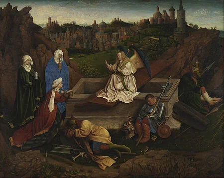 The Three Marys at the Tomb , attributed to Hubert van Eyck. Museum Boijmans Van Beuningen