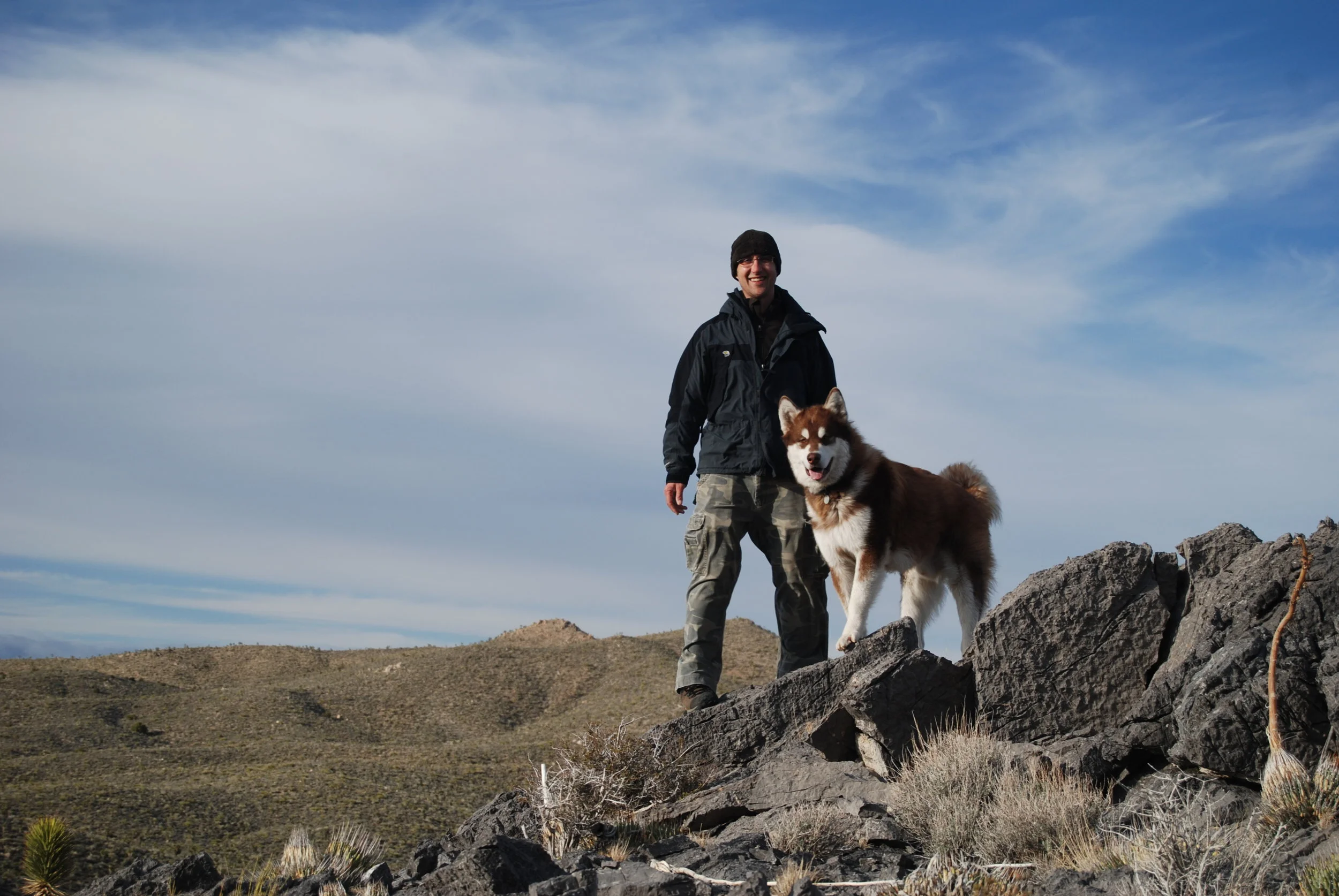 Prospecting for minerals in the Mojave desert with my favorite rock hound.