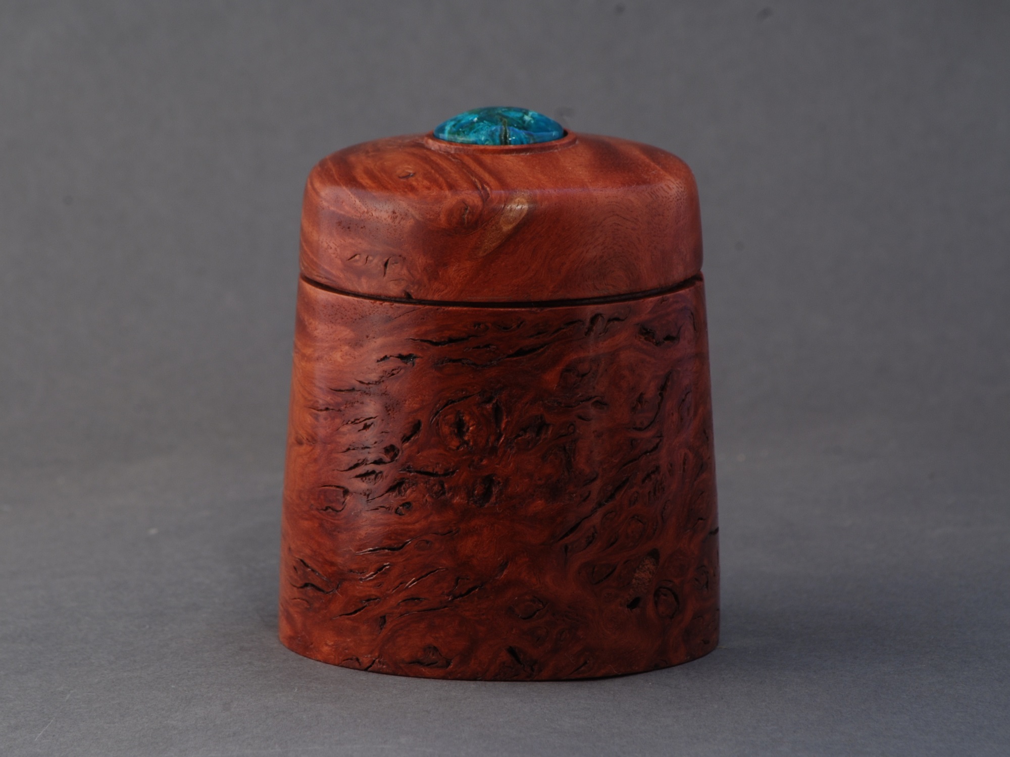 Jarrah Burl and Chrysocolla Box - $120