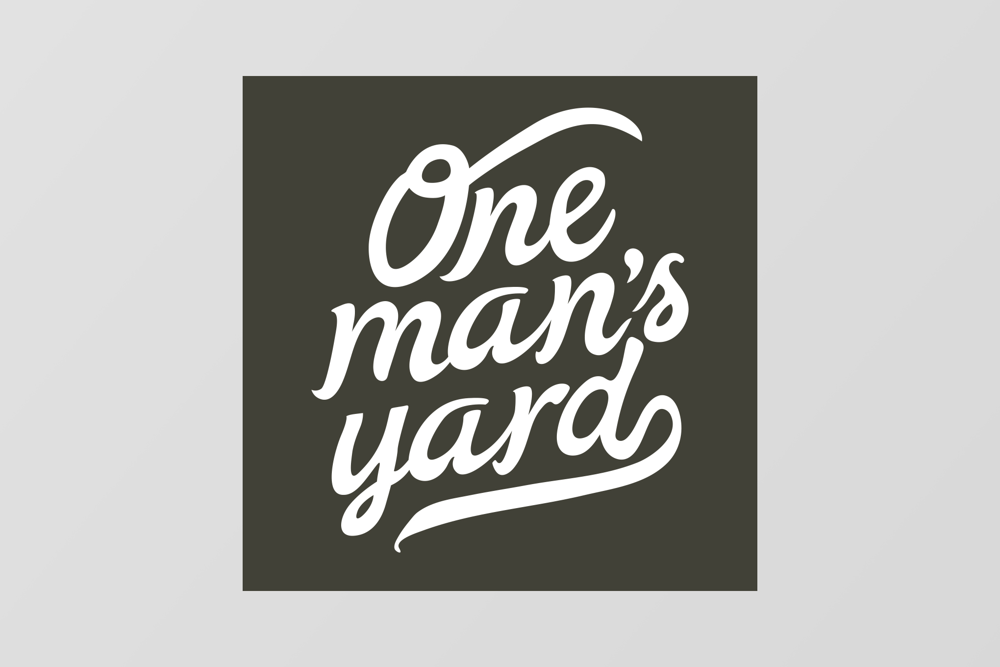 One Man's Yard Hand Drawn Logo