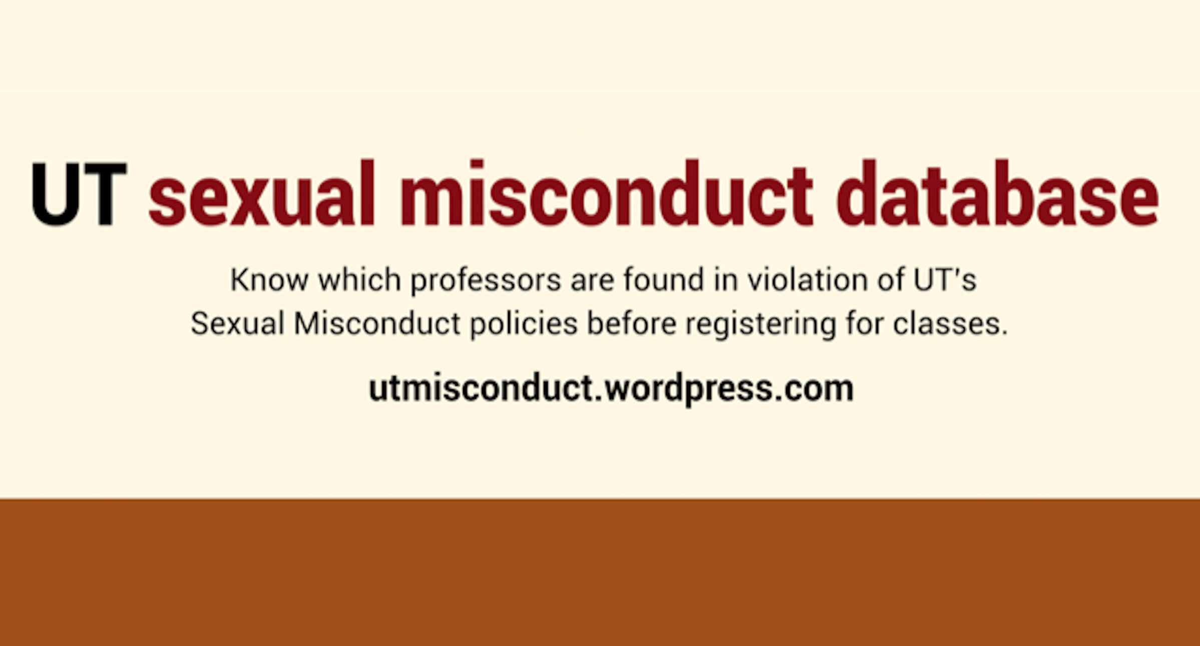 UT Sexual Misconduct Database