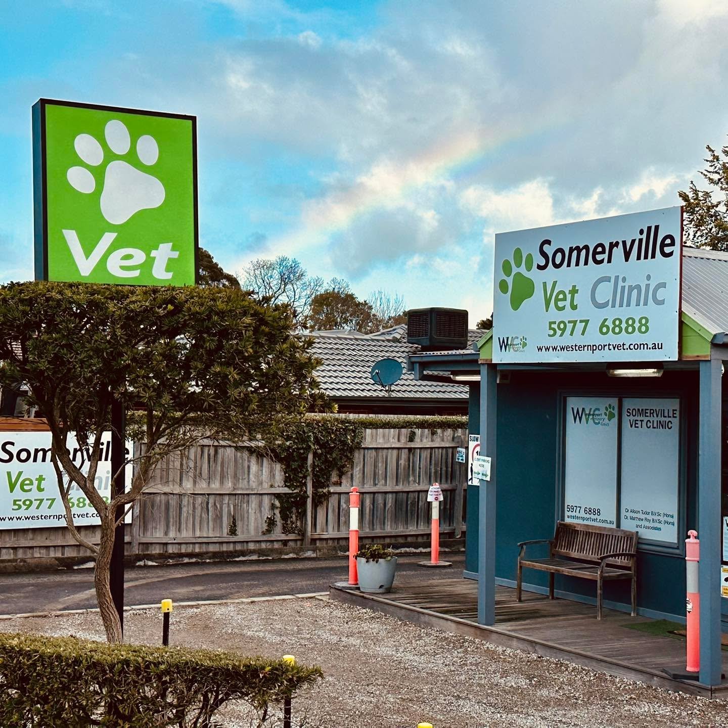 🌈 A beautiful rainbow appeared over our clinic today, and it made us pause and reflect.

For many, rainbows are a comforting symbol of the Rainbow Bridge &mdash; a place where our beloved pets wait, free from pain, until we meet again.

Today&rsquo;
