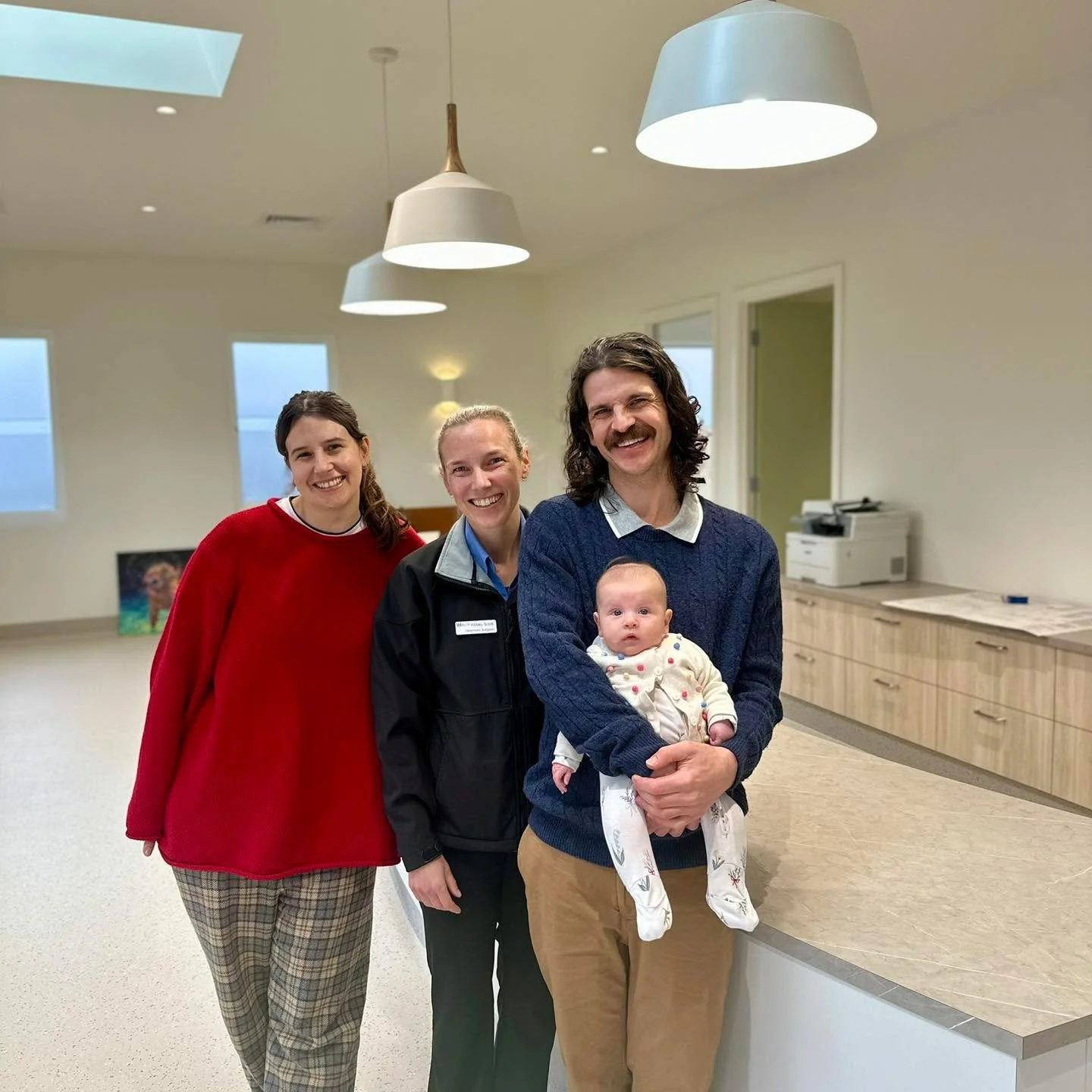 Vets Al and Kirri, along with baby Nellie, popped in to check out the progress at our Somerville clinic with Abbey and Ali today 🐾

It&rsquo;s all getting so close to being ready, and we&rsquo;re getting more excited by the day! We can&rsquo;t wait 