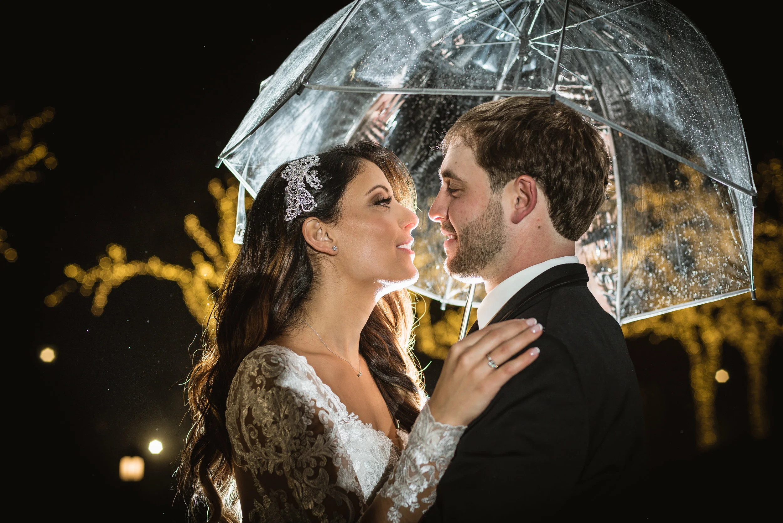 Wedding bliss in the rain at the The Park Château Estate & Gardens
