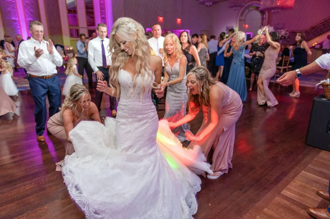 Bride dancing during reception at The Grove in Cedar Grove NJ, captured by Jason Giordano Photography