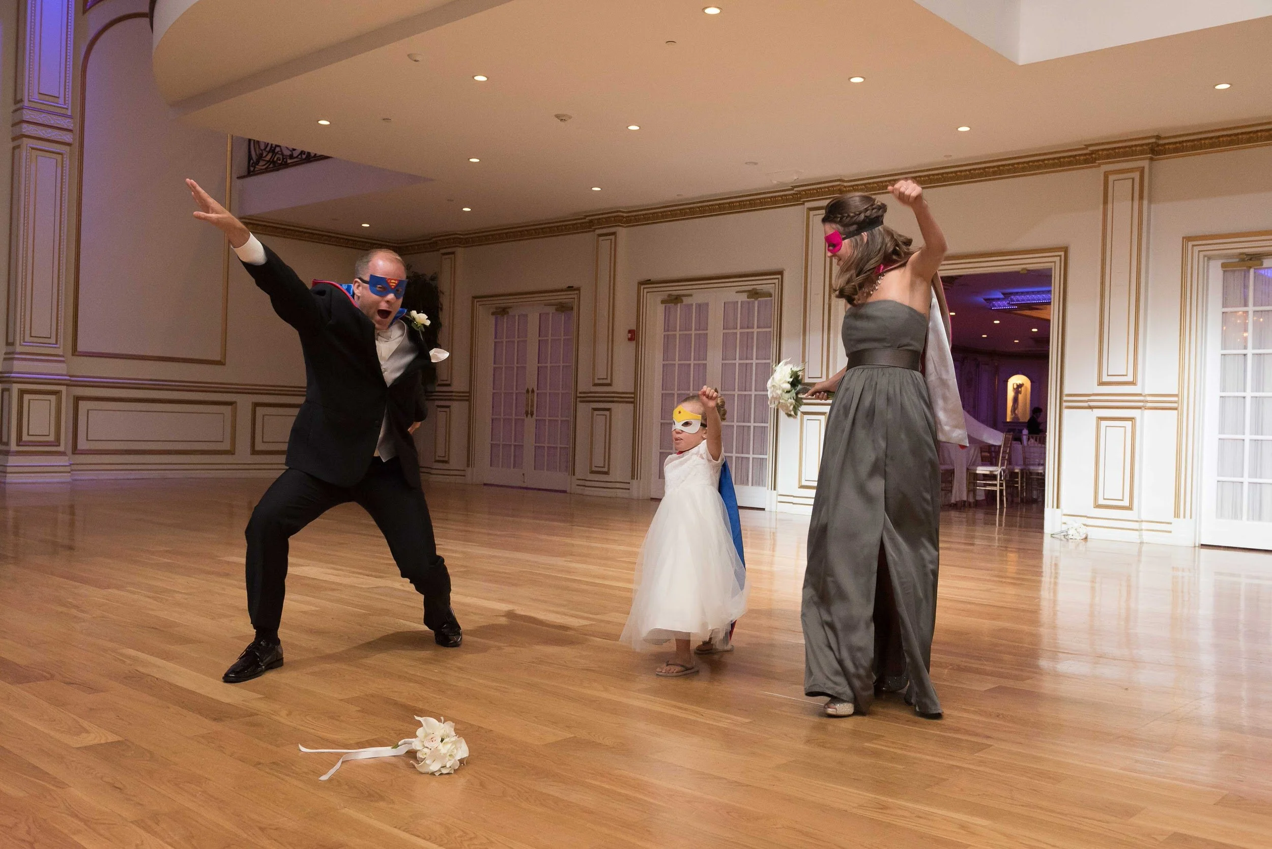 Fun reception dance moment during an NJ wedding celebration