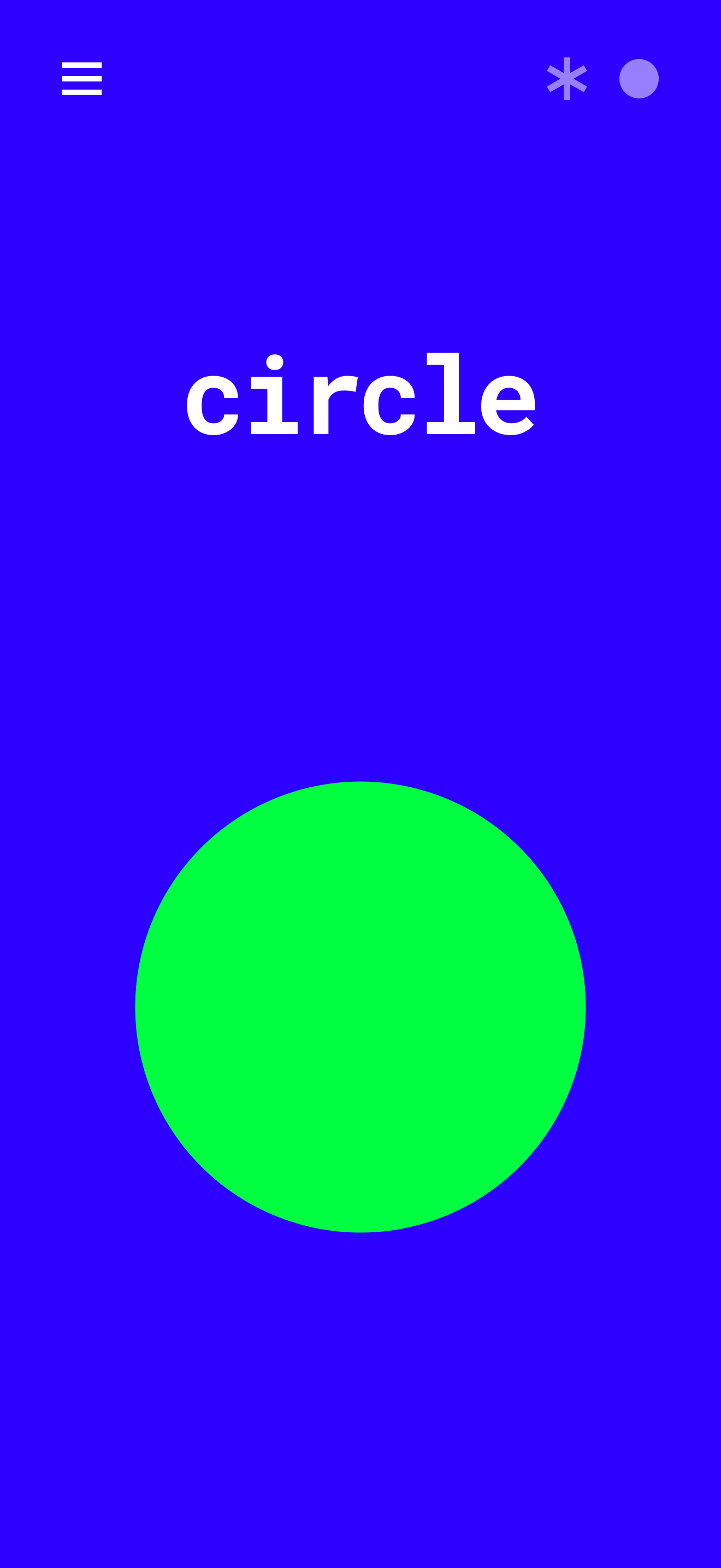 Neon circle in Shapes mode