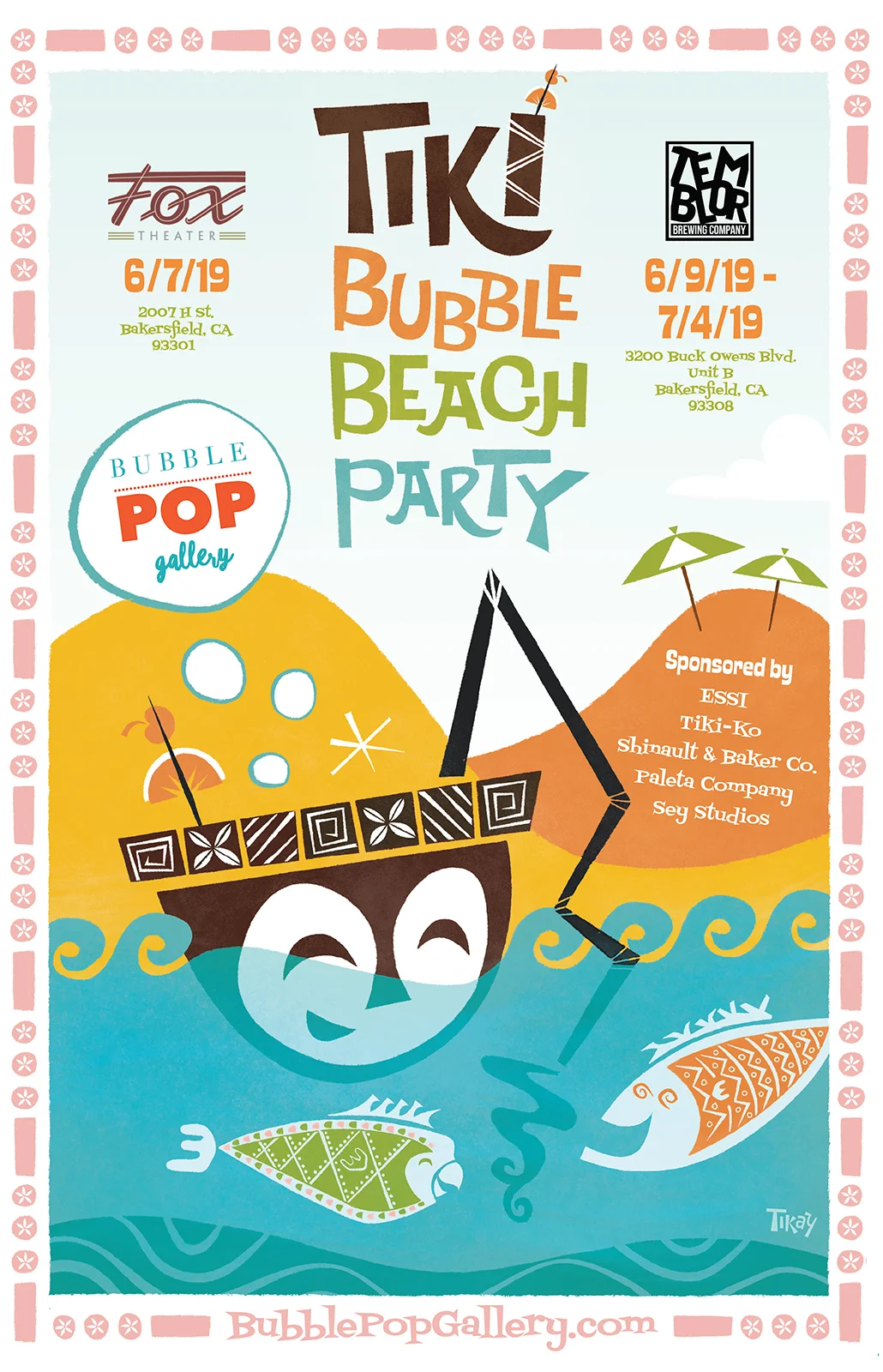 "2nd Annual Tiki Art Show" Bubble Pop Gallery