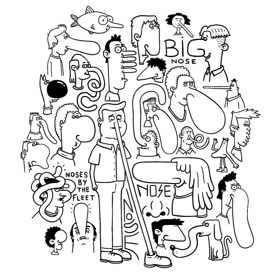 Neuzen bij de vleet&hellip;

#nosejob #drawing #sketch #doodlingart #doodle #illustration #characterdesigns #nose #characterart