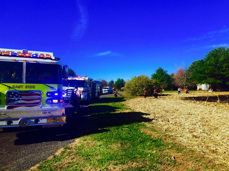  On November 25th, 2017, East Side responded to a two acre cornfield fire off Frank Scott Parkway and Old Collinsville Road.&nbsp; Fairview Fire Department, O'Fallon Fire Rescue, and  Swansea Fire Department &nbsp;also responded to provide mutual aid