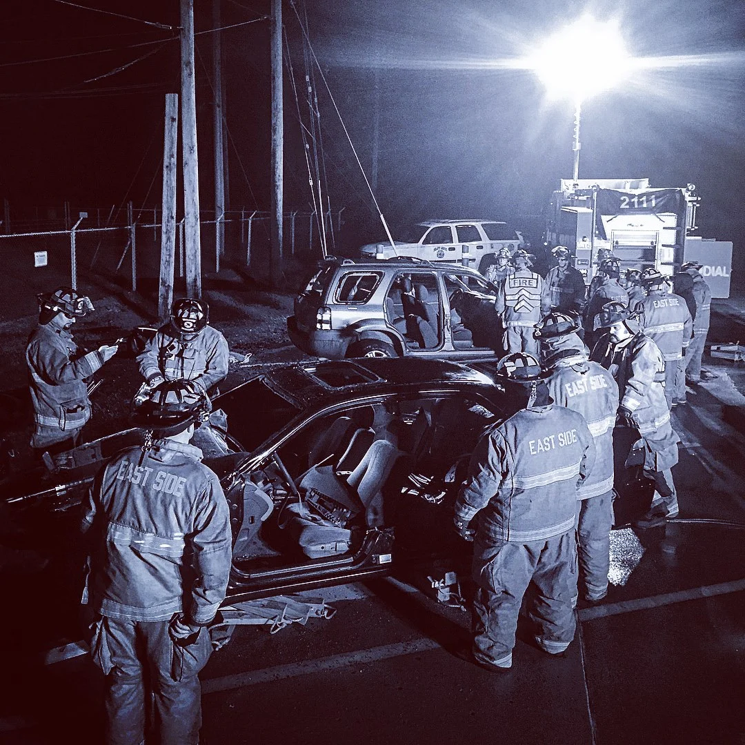 On 23 October 2017, East Side members practiced their vehicle extrication skills, such as cutting off doors, removing roofs, and lifting / rolling dashboards. 