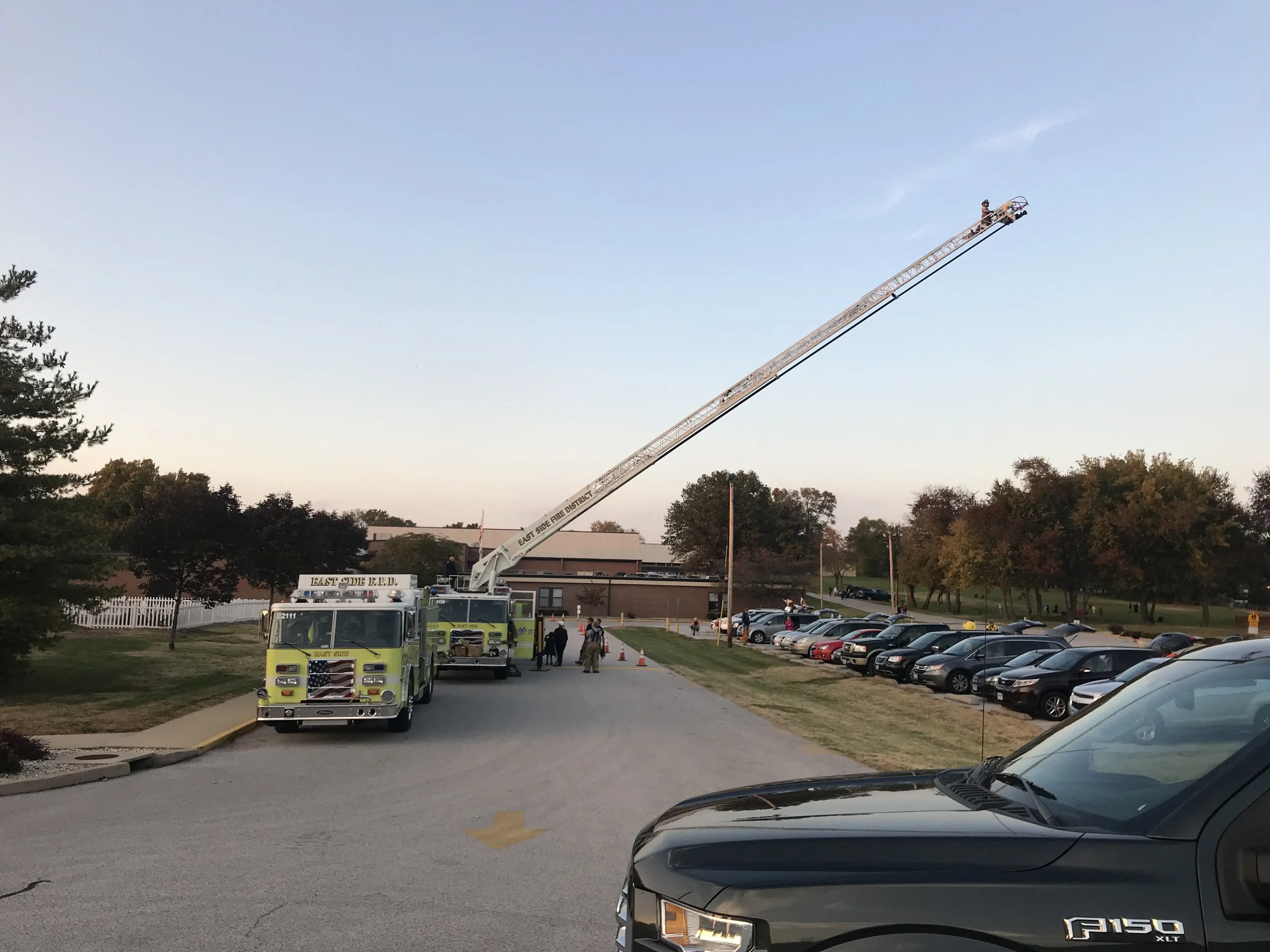 Volunteer firefighters from East Side participated in Whiteside’s annual Trunk or Treat event.