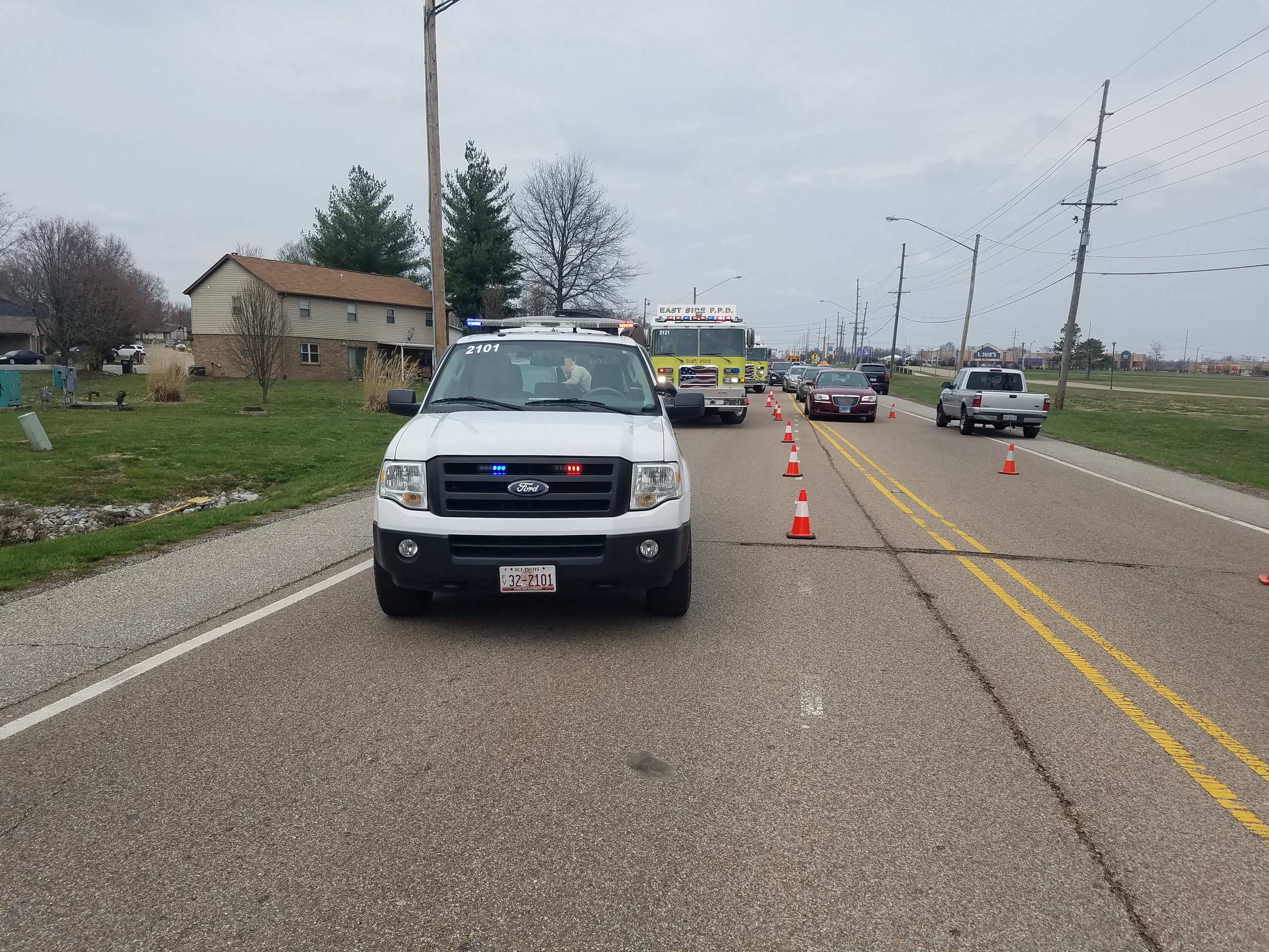  On 03/29/19, East Side responded for a vehicle accident with injuries. East Side assisted with traffic control.  