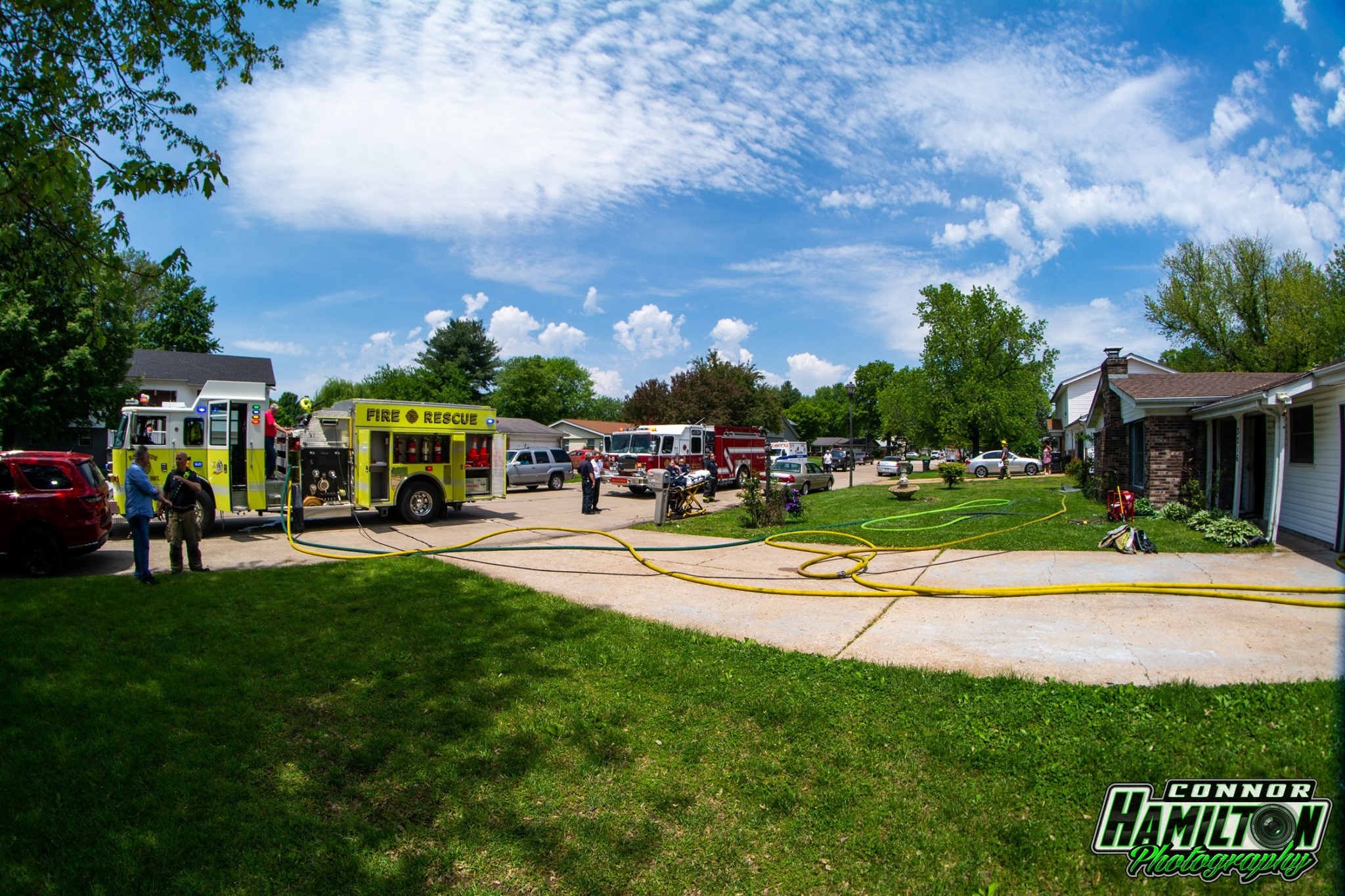  On 05/16/2019, East Side Firefighters responded for a residential structure fire. Mutual aid was received from Belleville and Swansea Fire Departments. Quick action by the first arriving companies prevented the fire from breaching the attic.  