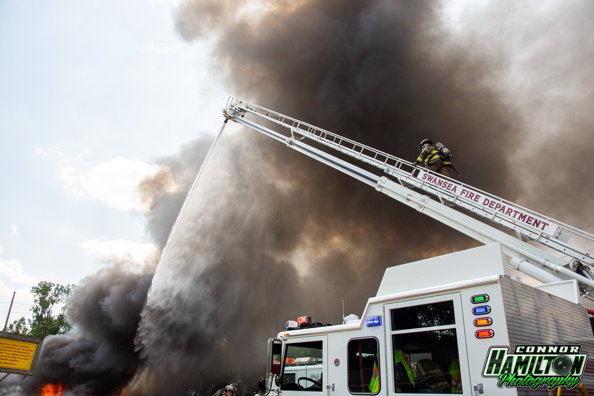  On 07/27/2019, East Side Fire responded for a fire in a junk yard with automatic mutual aid from Swansea Fire Department. Belleville Fire Department and Northwest Fire Department also responded mutual aid. 