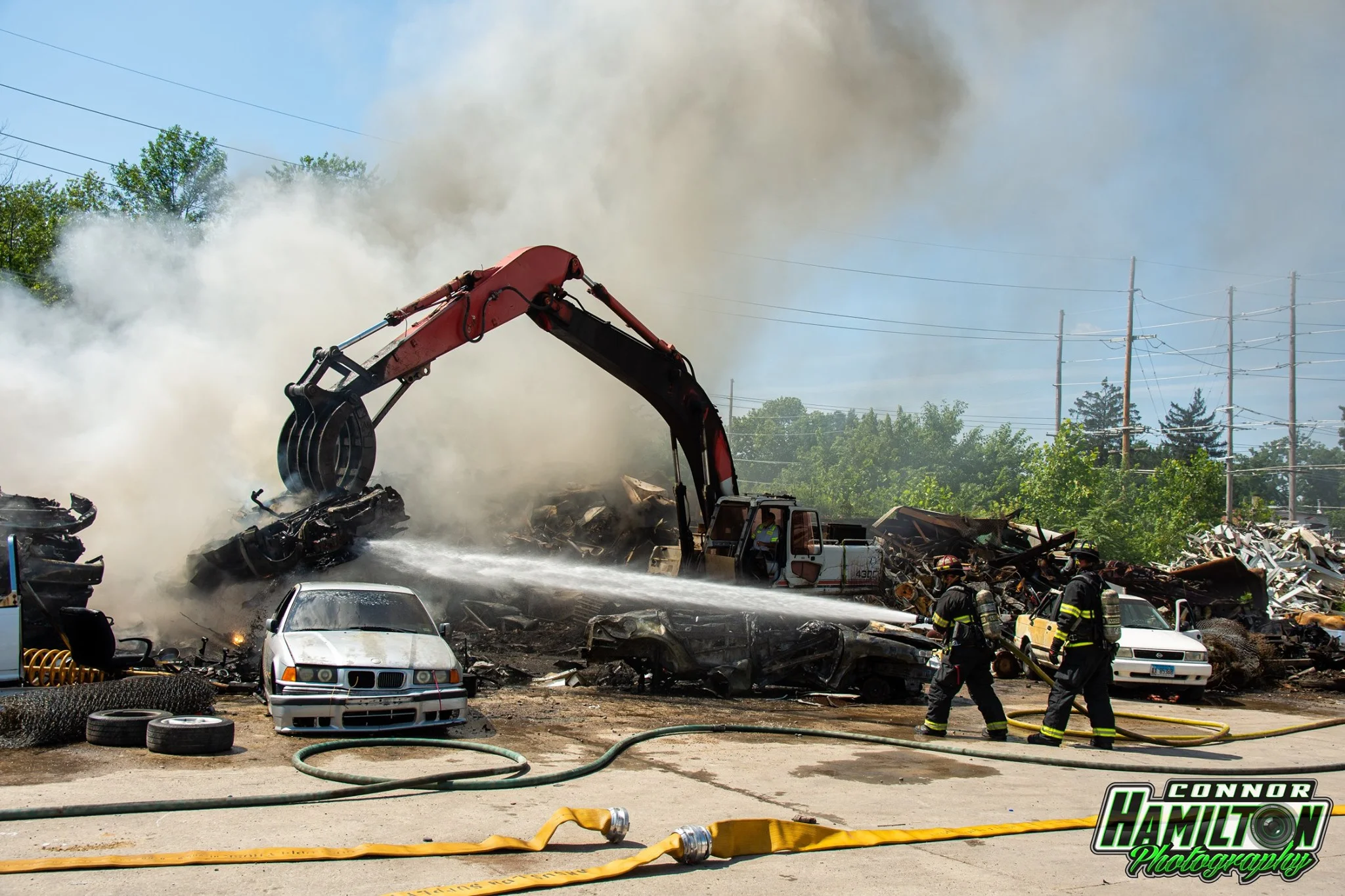 On 07/27/2019, East Side Fire responded for a fire in a junk yard with automatic mutual aid from Swansea Fire Department. Belleville Fire Department and Northwest Fire Department also responded mutual aid.