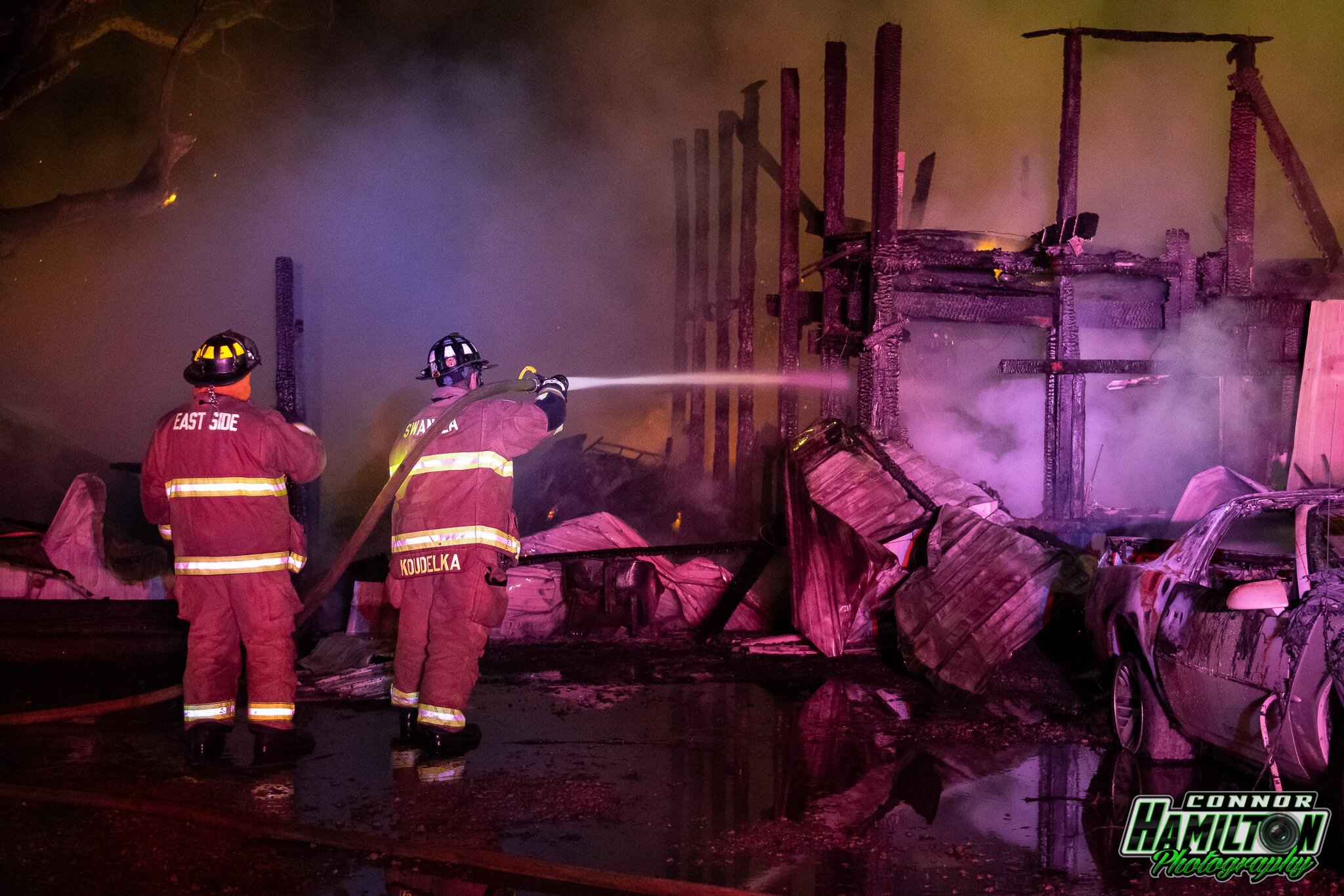  On 06/14/2020, the East Side Fire Department responded for a barn on fire. Upon arrival, the barn was heavily involved in fire. Mutual aid was received from Swansea, O’Fallon, Mascoutah, and Northwest fire departments.  