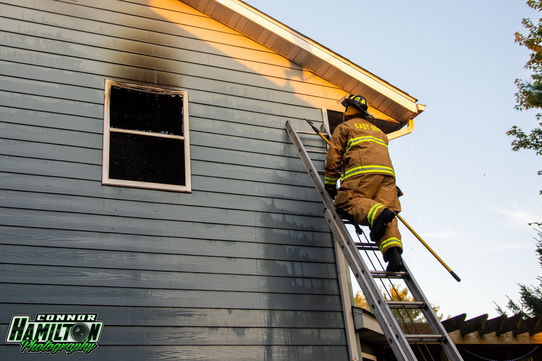  On 09/14/2019, the East Side Fire Department responded for a structure fire. Upon arrival, flames were showing from a window and skylight. Crews deployed a 1 3/4” line and brought the fire under control preventing further damage to the structure. Mu
