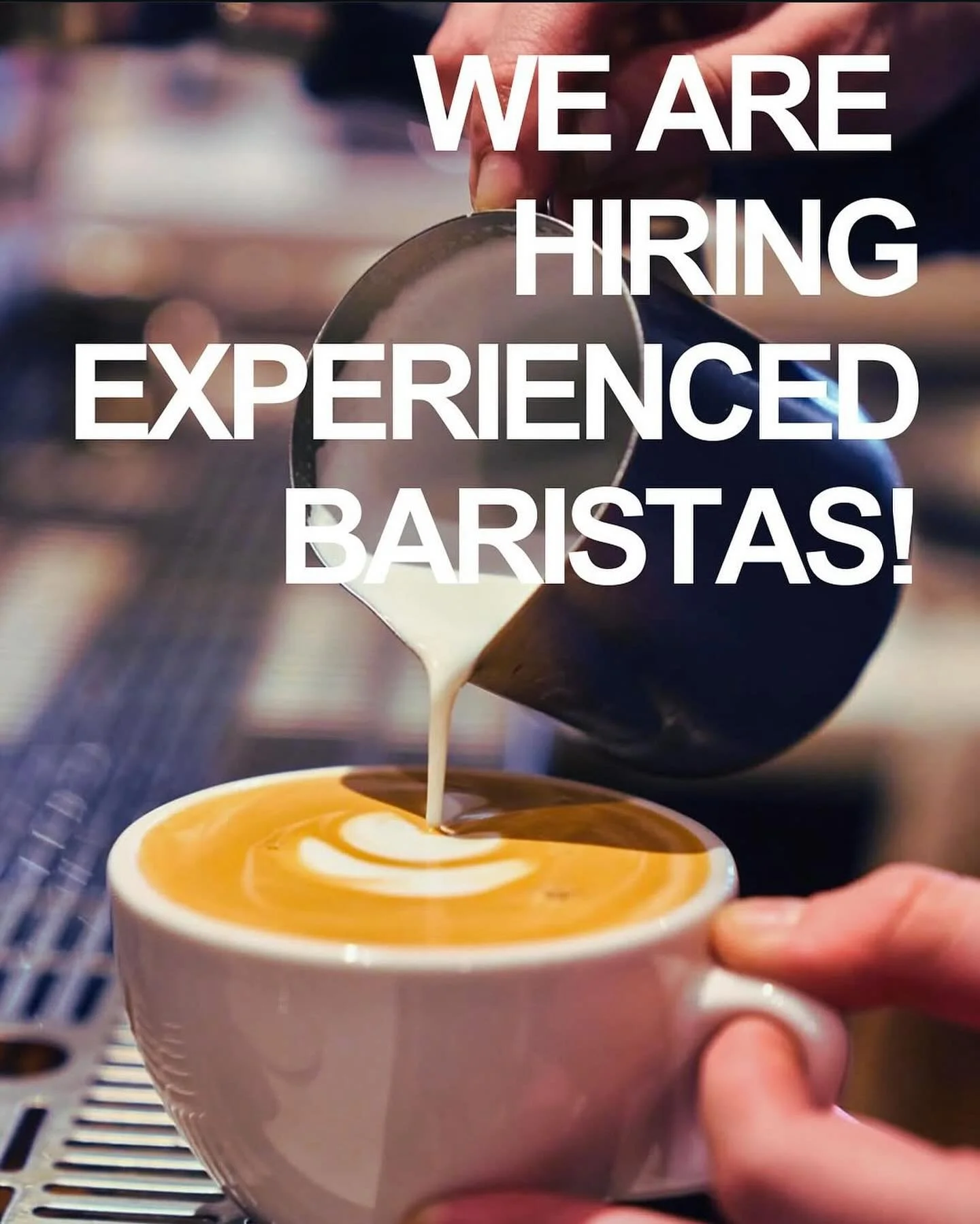 BARISTA WANTED! ☕
Do you love crafting the perfect cup of coffee? Are you a people person?
We’re looking for a skilled and enthusiastic **Barista** to join our team! 
Interested? 
SEND US A DIRECT MESSAGE OR EMAIL US TO:
ostudio@ostudiony.c