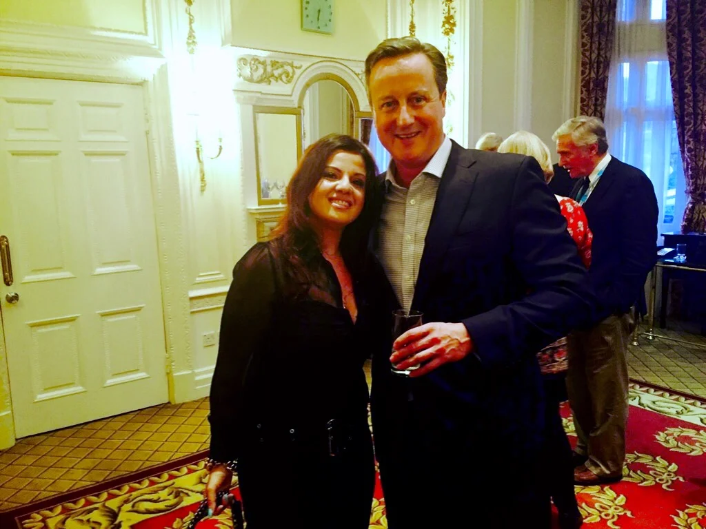 At Conservative Party Conference 2015 with the then British Prime Minister David Cameron