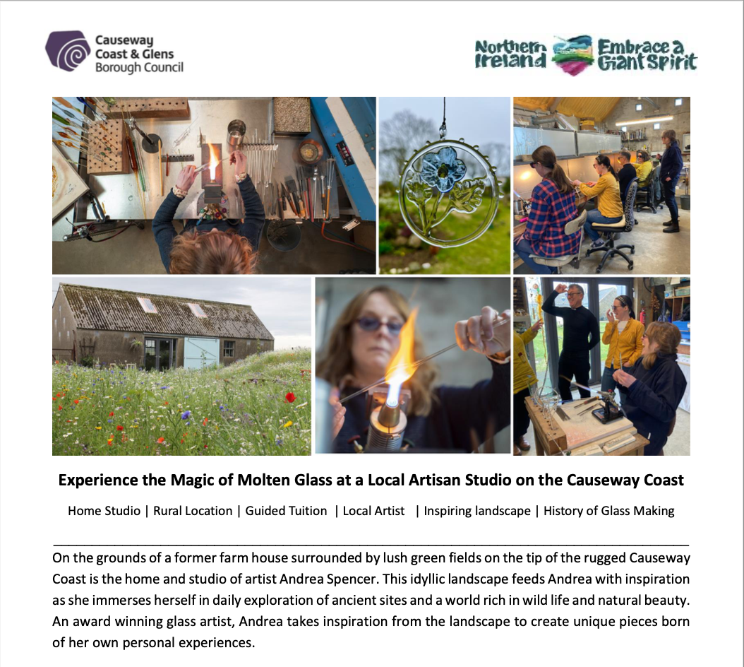 Glassmaking Experience - Glass making from Nature, Colours of the Causeway Coast