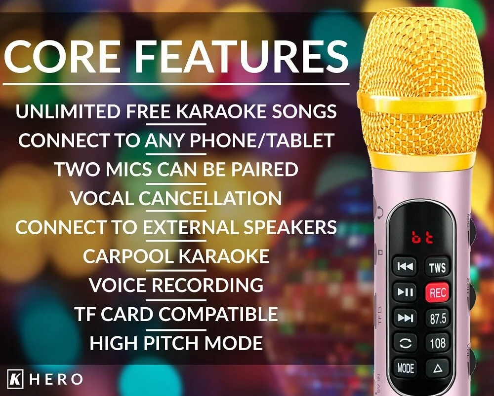 K Hero Pro Max 3 Karaoke Microphone — K HERO
