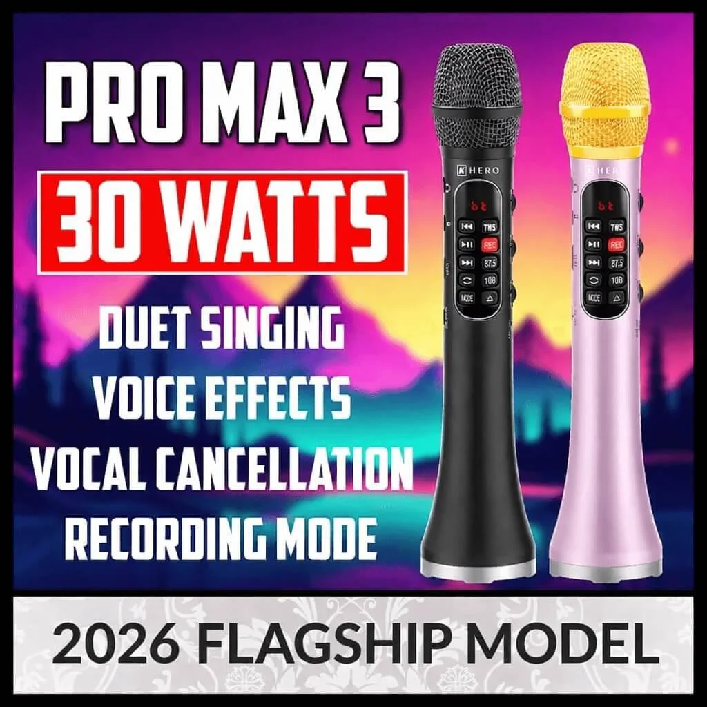 K Hero™ Pro MAX 3 Portable Karaoke Microphone