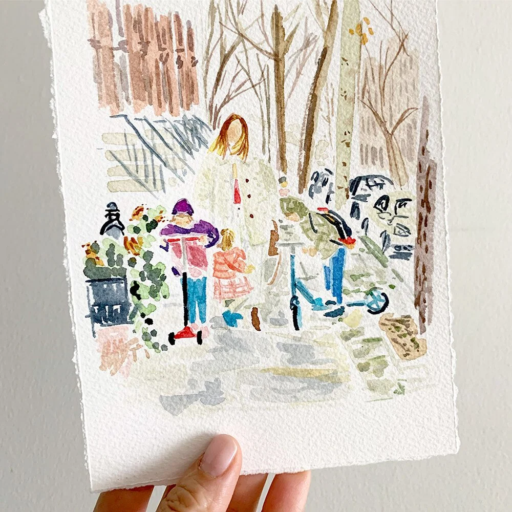 minhee-park-cho-brooklyn-new-york-painter-watercolor-brooklyn-heights-memories-family-time.jpg