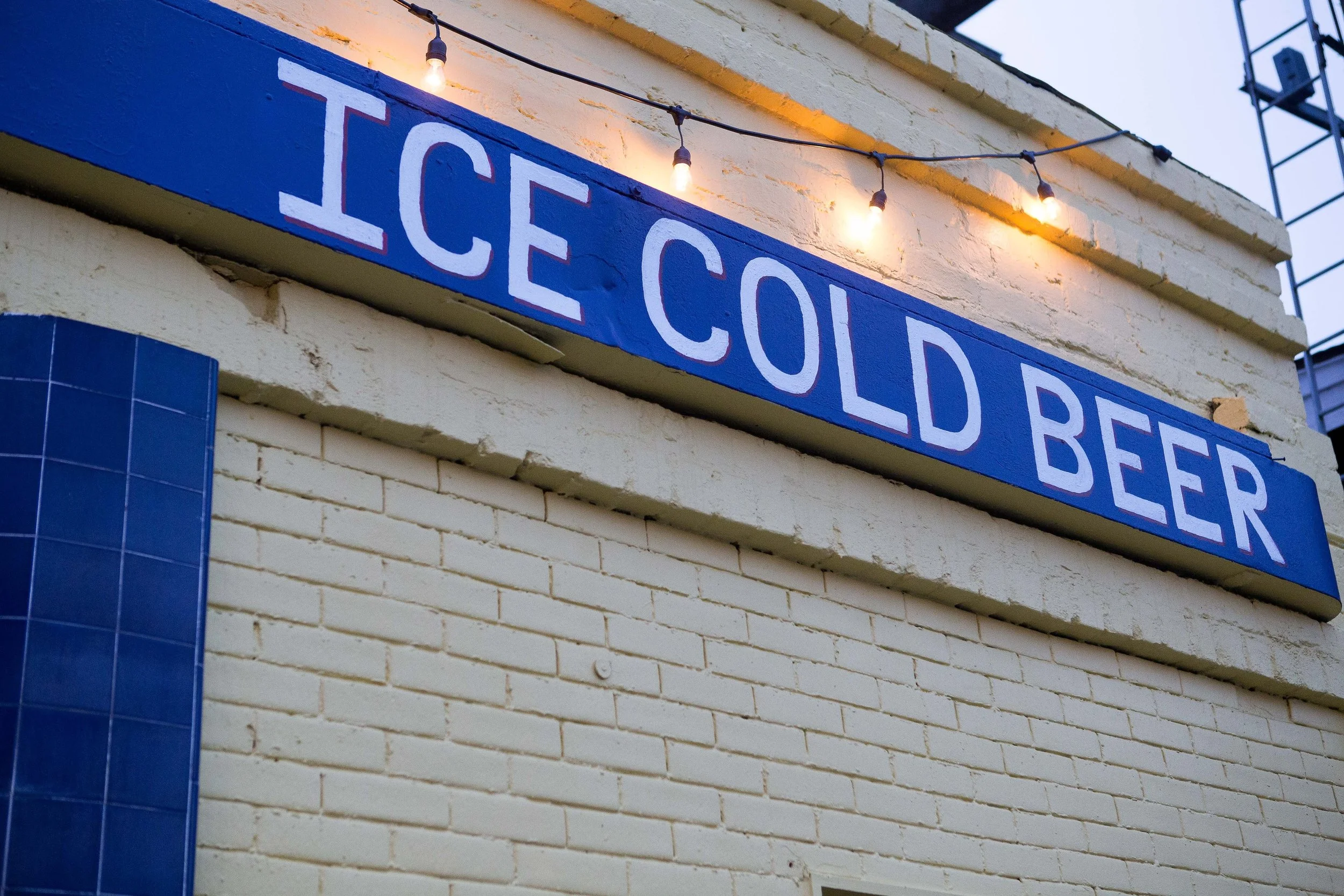 Crawfords Ice Cold Beer Exterior Signage