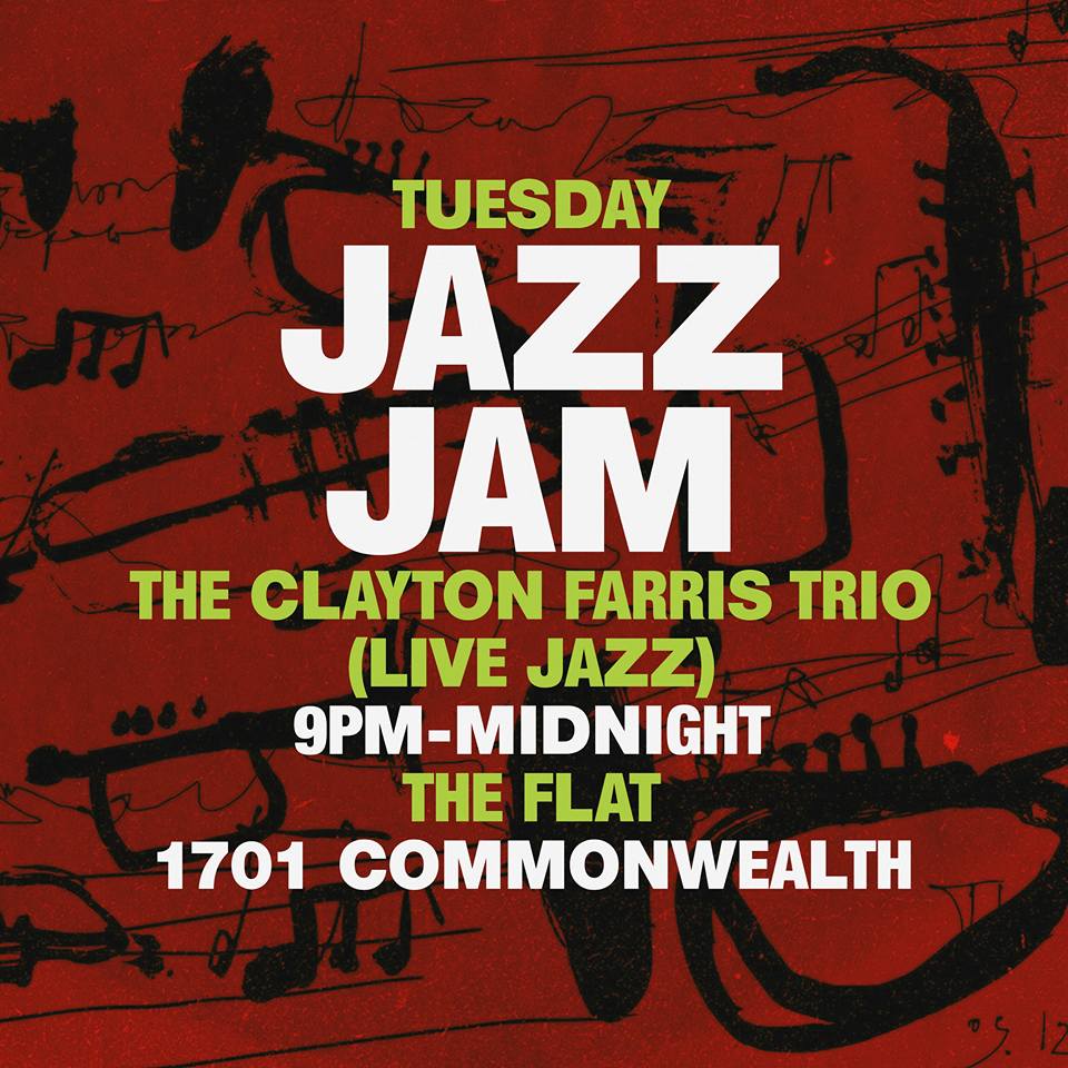 9pm-2am Come enjoy live jazz by Clayton Farris every #Tuesdaynight #livejazz will go on all night from 9pm-12am #happyhour 4pm-7pm Rotating dj 12pm-2am Night: Jazz Specials 7pm-2am $8 Metropolitan $8 French 75 $8 Madrid 1$ OFF ALL DRAUGHTS 1$ OFF ALL Glasses of wine #nocover