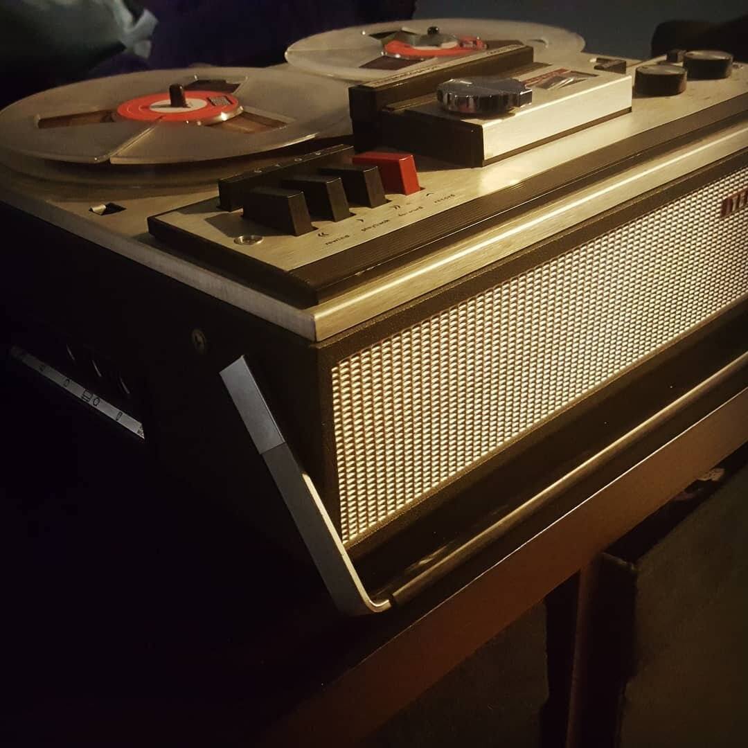 Newly aqcuired 1966 telefunken tape machine...I need to soulder in some newer connections, and it essentially acts like plugin that weighs a kilo, but it's in mint condition, it sounds good, and I'm happy to add this little piece of gear to my collec