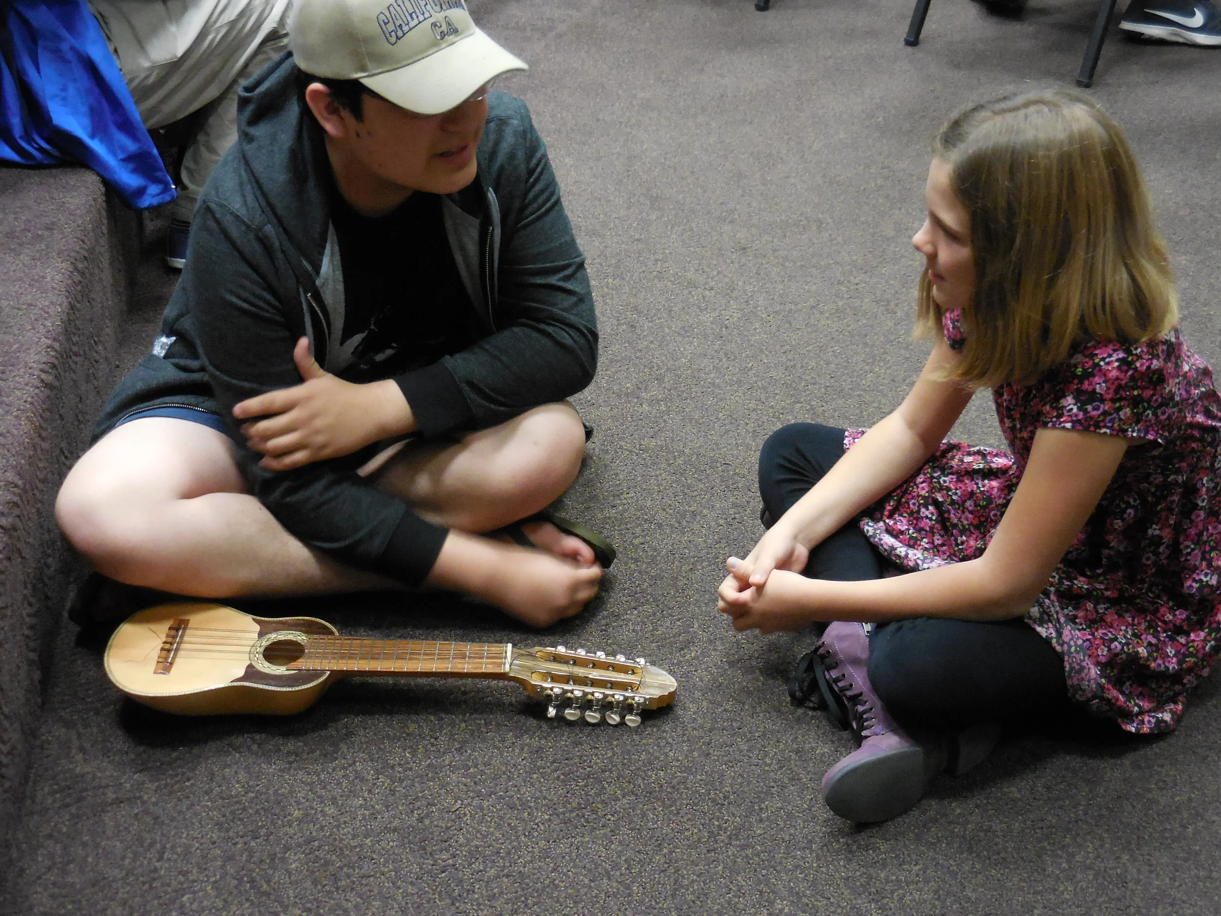 Visiting with our new Chilean friends