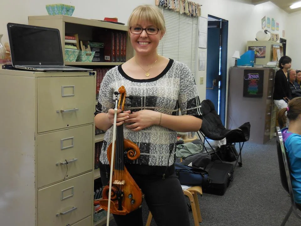 Macie and her electric violin