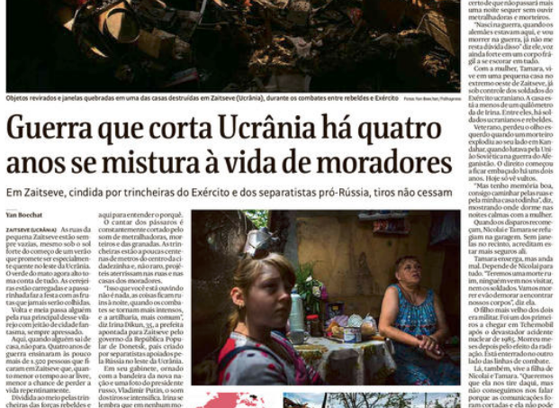 A vida dividida por trincheiras, snipers e bombardeios diários no Leste da Ucrânia