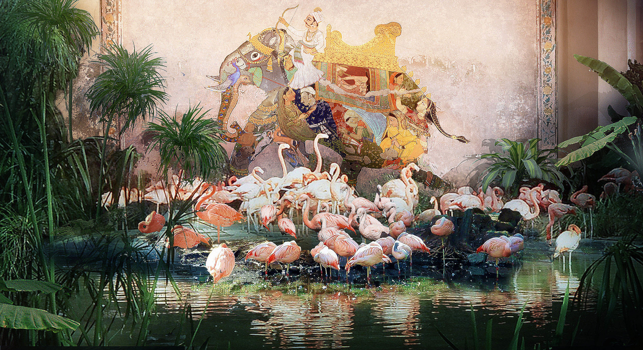 Illustration of Flamingo Exhibit