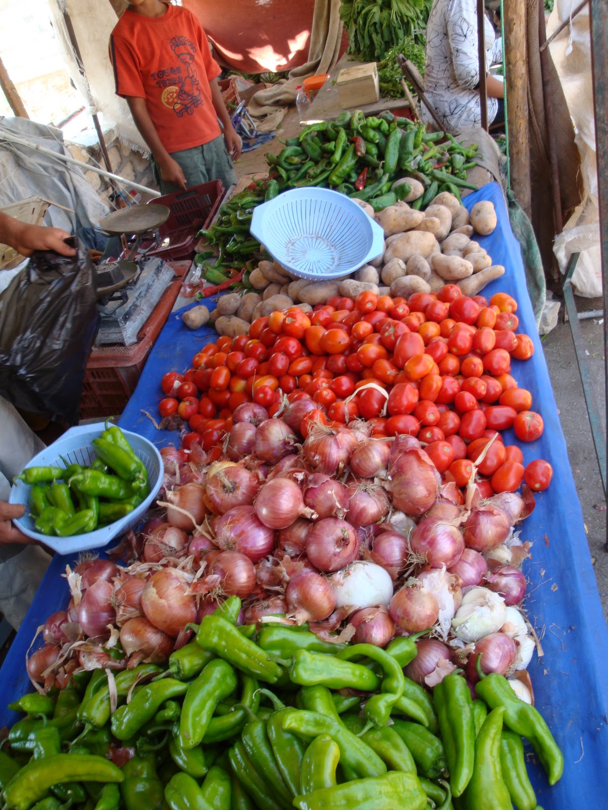Salad ingredients at the market