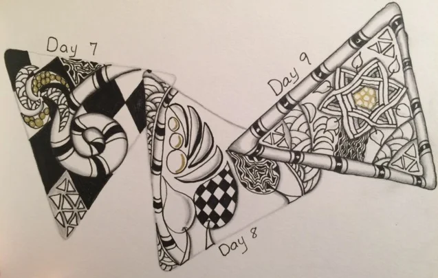 Zentnagle, Doodle, 12 Days of Christmas, Holiday, Christmas, 3z Tiles