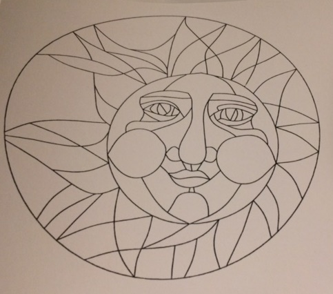 Zentangle, Template, Sun, Zendoodle, Doodling, Tangling