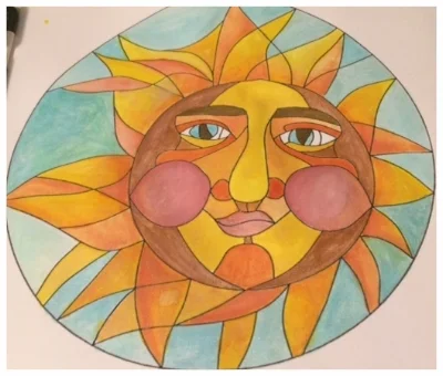 Zentangle, Zendoodle, Doodling, Tangling, Sun, Template
