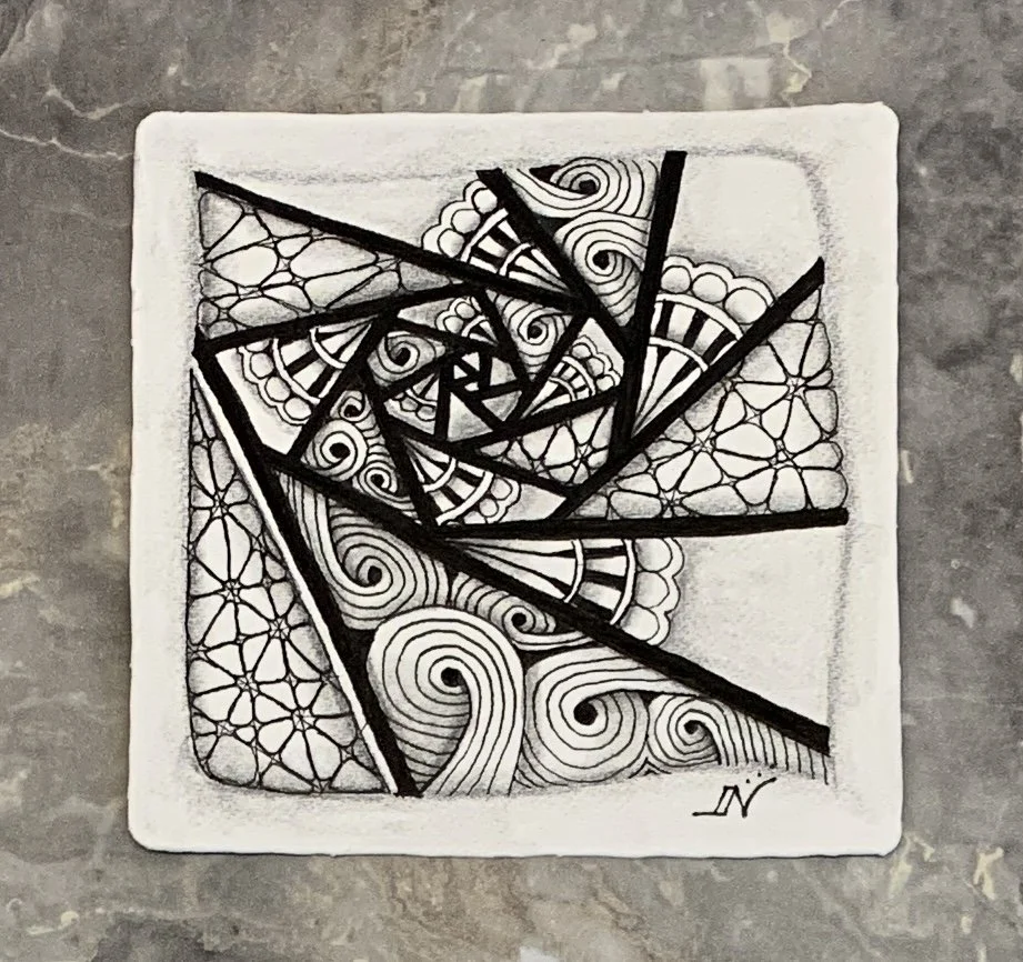 Series of basic Zentangle sessions to create 40 art pieces — I Teach
