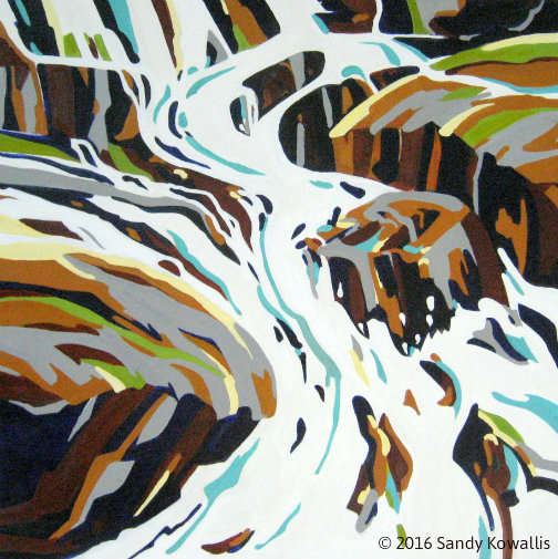 Sierra Snow Melt - oil 36 x 36