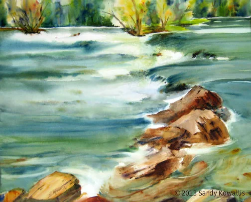 LAKES & RIVERS - Watercolor & Oil