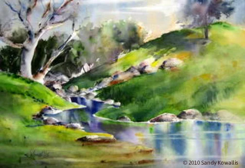 Old Millerton Road - watercolor 22 x 28