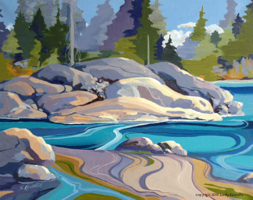 "Colours and Contours Shaver Lake" oil 16" x 20"