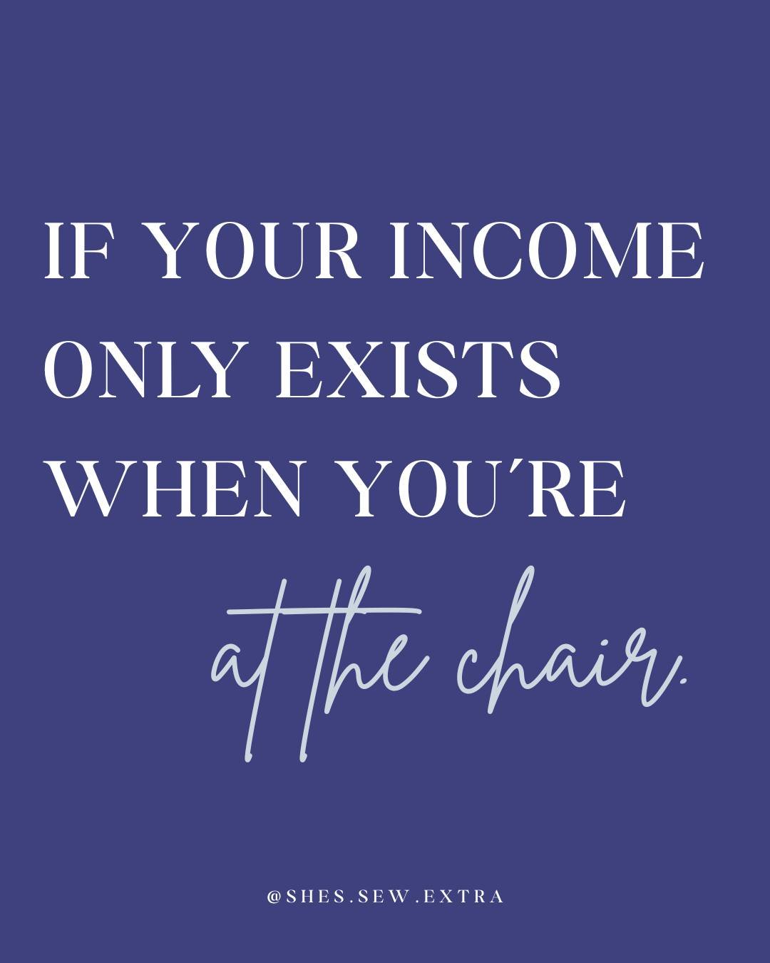Busy doesn&rsquo;t equal wealthy.

If your income only exists when you&rsquo;re in the chair&hellip;
If taking a day off makes your stomach twist&hellip;
If rest feels like risk instead of relief&hellip;

Then your business is built for survival, not