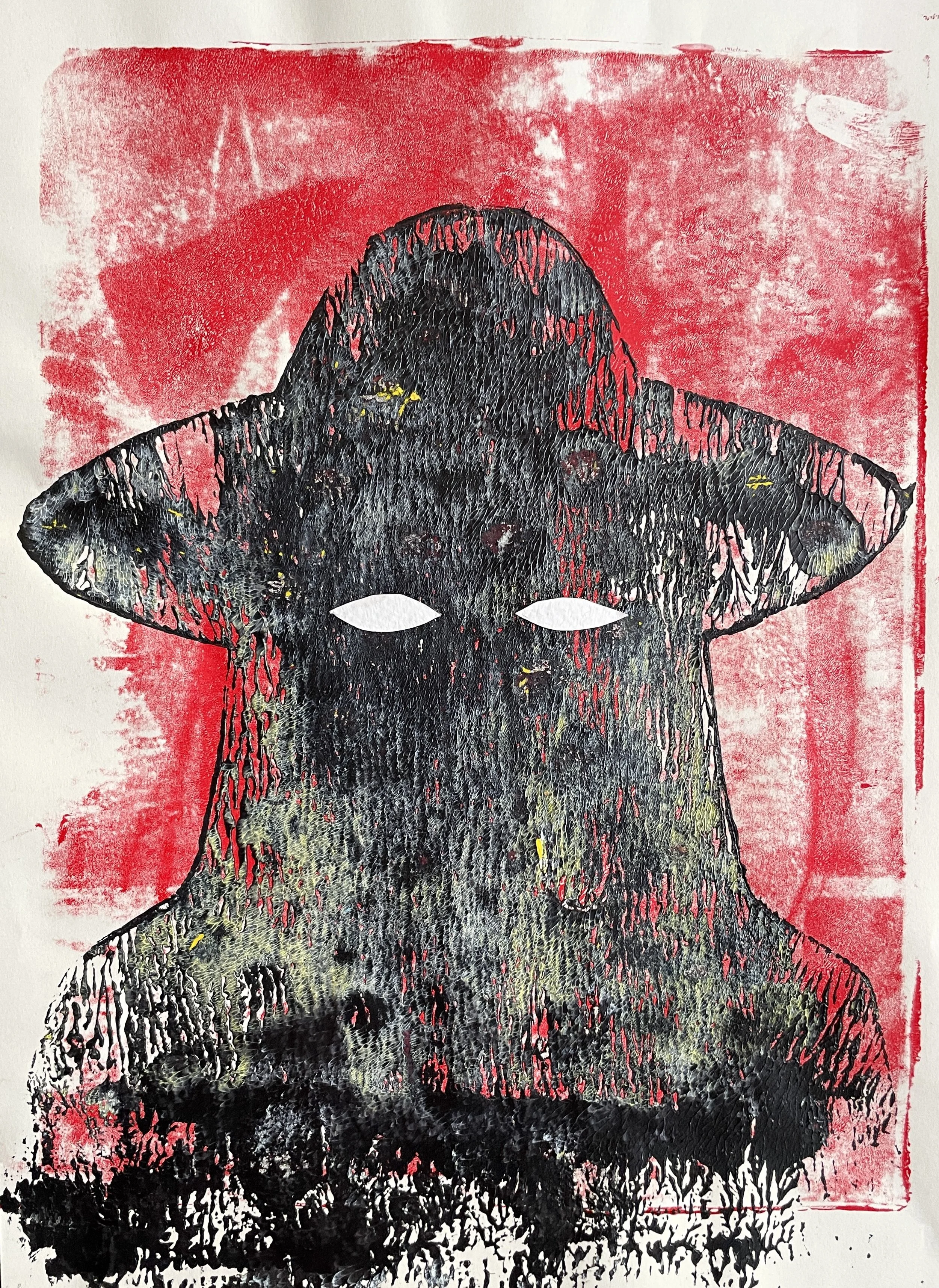 "Development Endeavors 7" Original Art, Paint and Collage on Paper