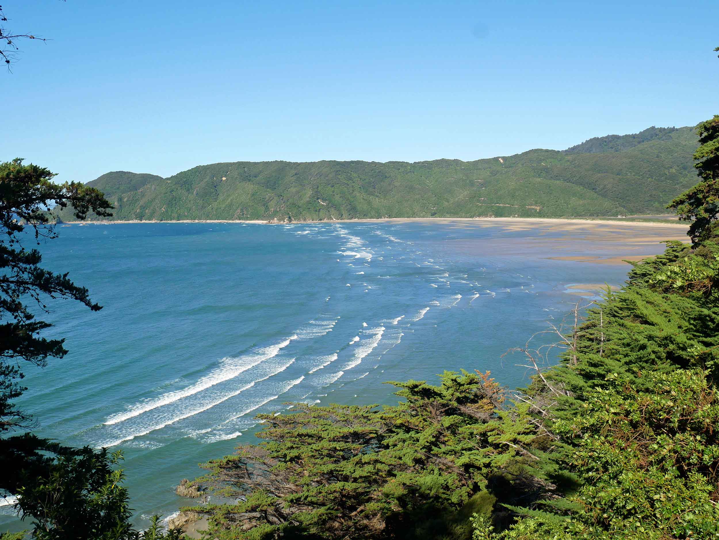  The rolling, windswept waves of Wainui Bay reminded us of the beaches of Hawaii (Jan 16).&nbsp; 