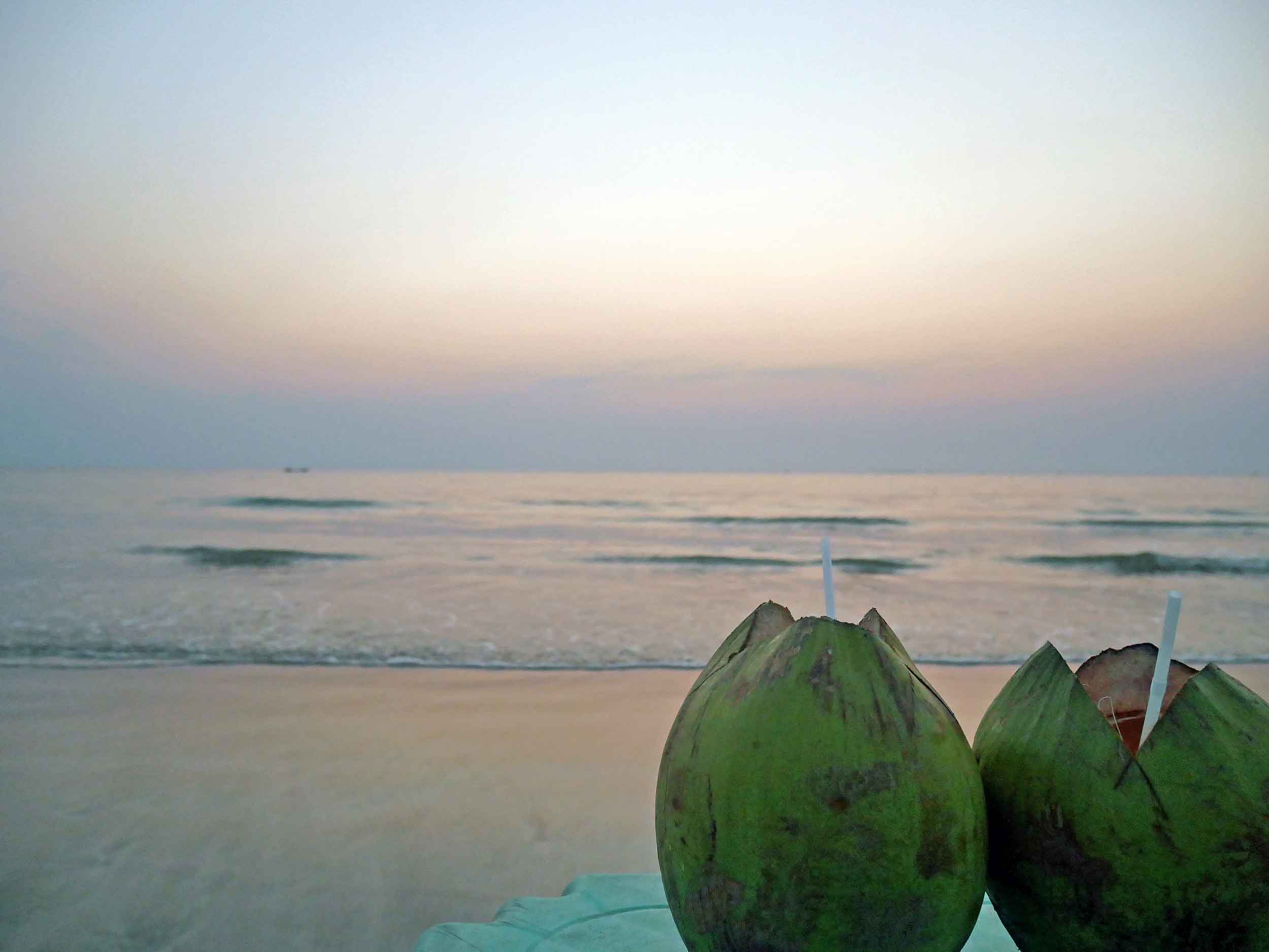  Along the beaches, you can find small pop-up restaurants that offer fresh coconuts and seats with a view (Feb 12).&nbsp; 