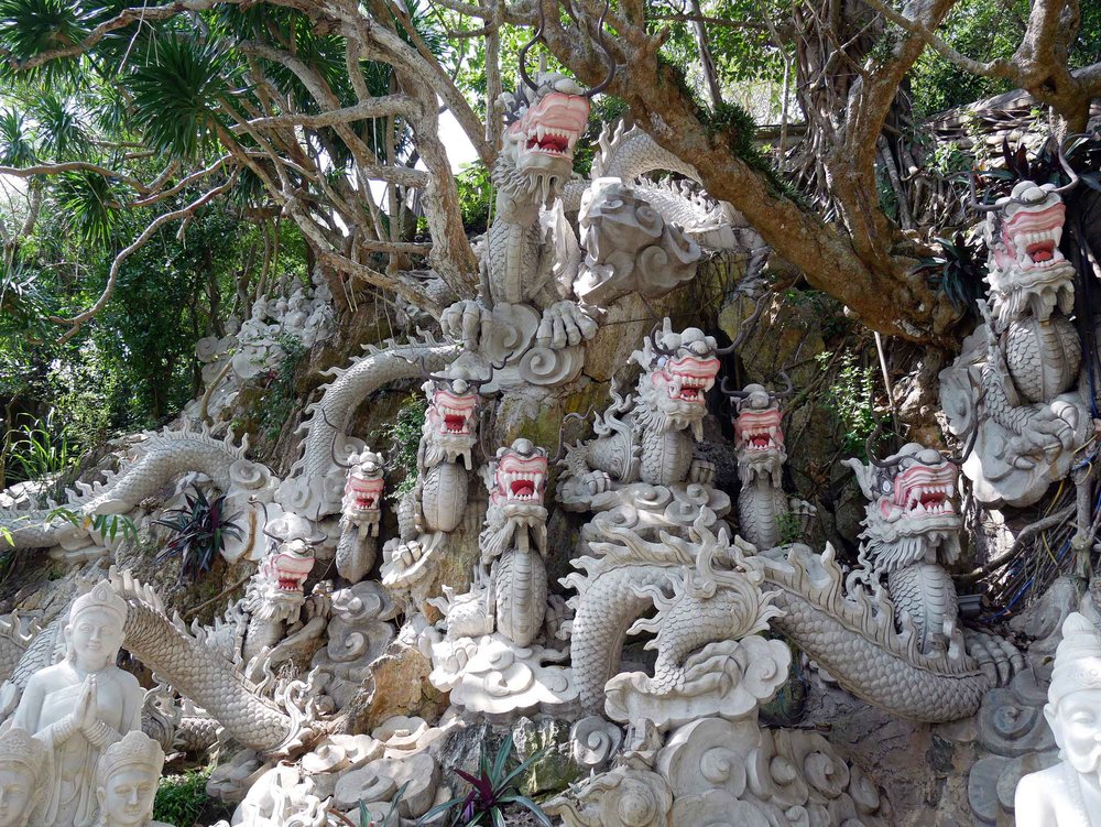  On our drive from Hoi An to Hue, we stopped at Marble Mountain, which is dotted with Buddhist and Hindu grottoes (March 18). 