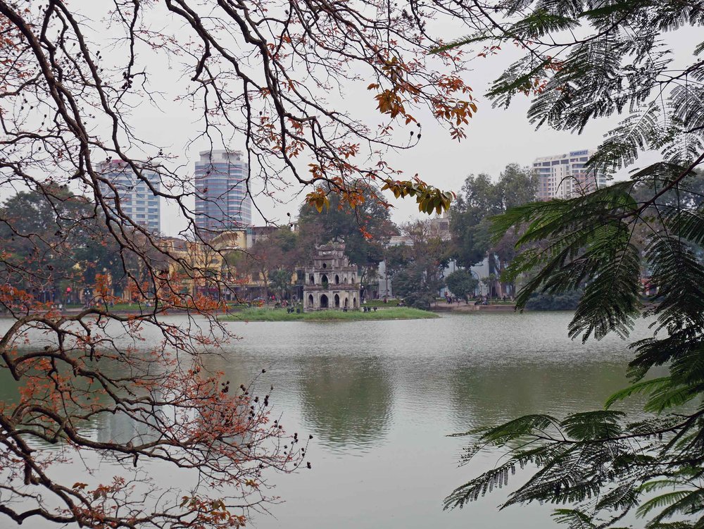  Hanoi features an Old Quarter, with narrow streets overloaded with myriad motorbikes and vendors.&nbsp;In the middle of this frenetic area,&nbsp;we found peaceful Hoan Kiem Lake (March 20). 